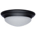 Flush Mount Nuvo 62-689 25W - Flush Mount Twist & Lock Fixture - LED - 14 in. - Matte Black Finish - Frosted Glass Nuvo