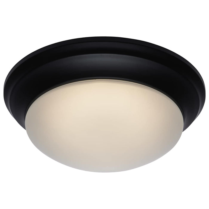 Flush Mount Nuvo 62-689 25W - Flush Mount Twist & Lock Fixture - LED - 14 in. - Matte Black Finish - Frosted Glass Nuvo