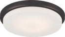 Flush Mount Nuvo 62-709 Dale - LED Flush Fixture with Opal Frosted Glass - Mahogany Bronze Finish Nuvo