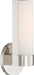 Vanity Nuvo 62-721 Bond - Single 9-1/2 in. - LED Sconce with White Acrylic Lens - Polished Nickel Finish Nuvo