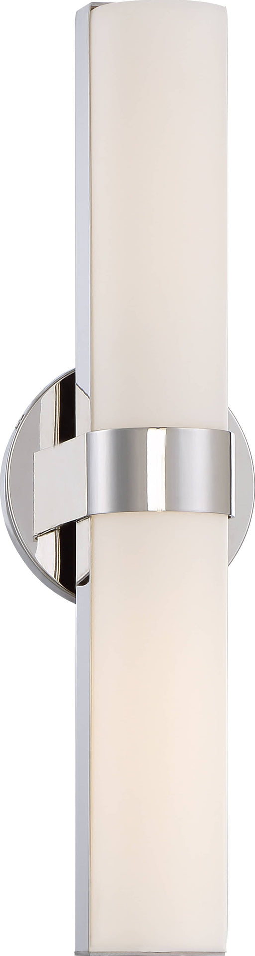 Vanity Nuvo 62-722 Bond - Double 17-1/2 in. - LED Vanity with White Acrylic Lens - Polished Nickel Finish Nuvo