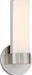 Vanity Nuvo 62-731 Bond - Single 9-1/2 in. - LED Sconce with White Acrylic Lens - Brushed Nickel Finish Nuvo