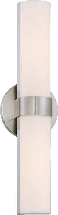 Vanity Nuvo 62-732 Bond - Double 17-1/2 in. - LED Vanity with White Acrylic Lens - Brushed Nickel Finish Nuvo