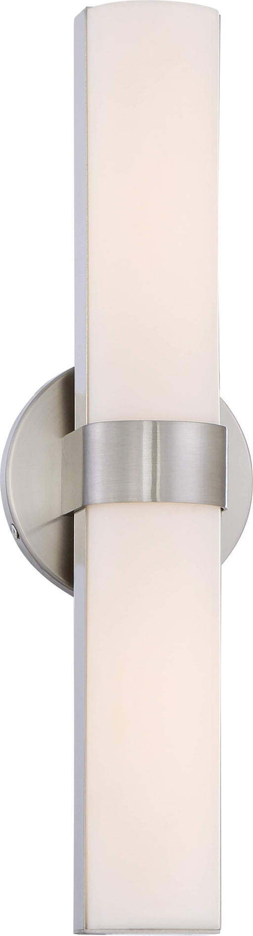 Vanity Nuvo 62-732 Bond - Double 17-1/2 in. - LED Vanity with White Acrylic Lens - Brushed Nickel Finish Nuvo