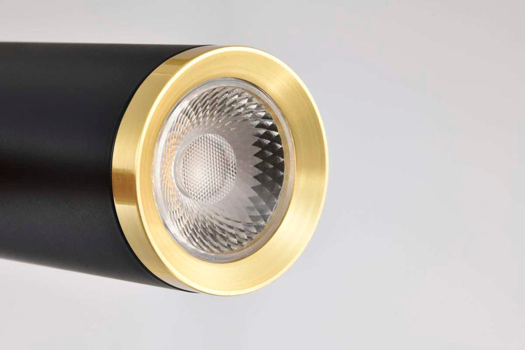Pendant Nuvo 62-818 Century - 12 Watt - 16" - LED Pendant - Matte Black and Brushed Brass Finish Nuvo