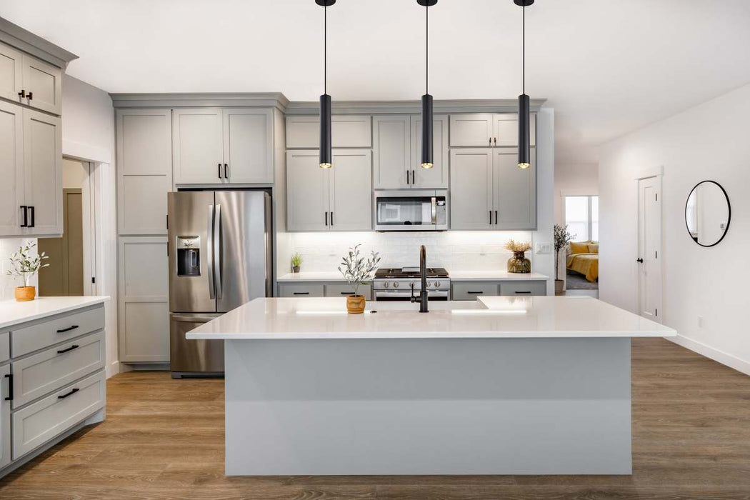 Pendant Nuvo 62-818 Century - 12 Watt - 16" - LED Pendant - Matte Black and Brushed Brass Finish Nuvo
