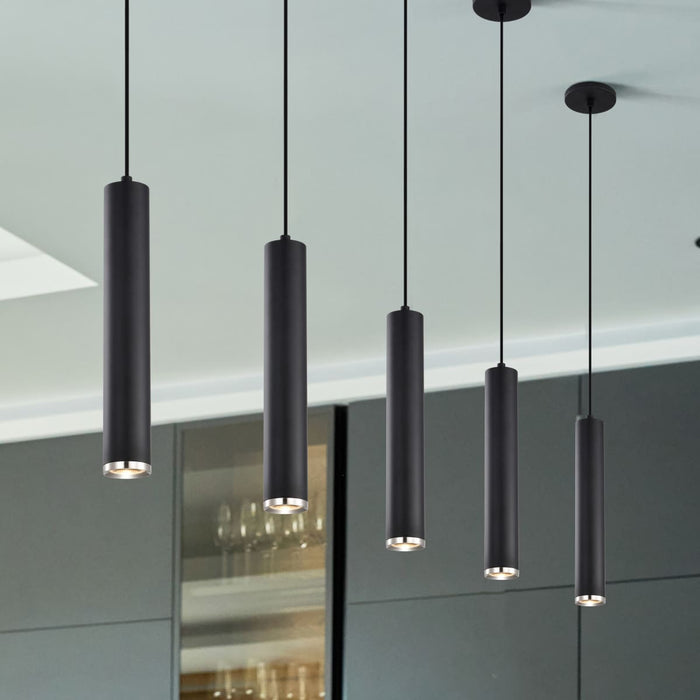 Pendant Nuvo 62-819 Century - 12 Watt - 16" - LED Pendant - Matte Black and Brushed Nickel Finish Nuvo