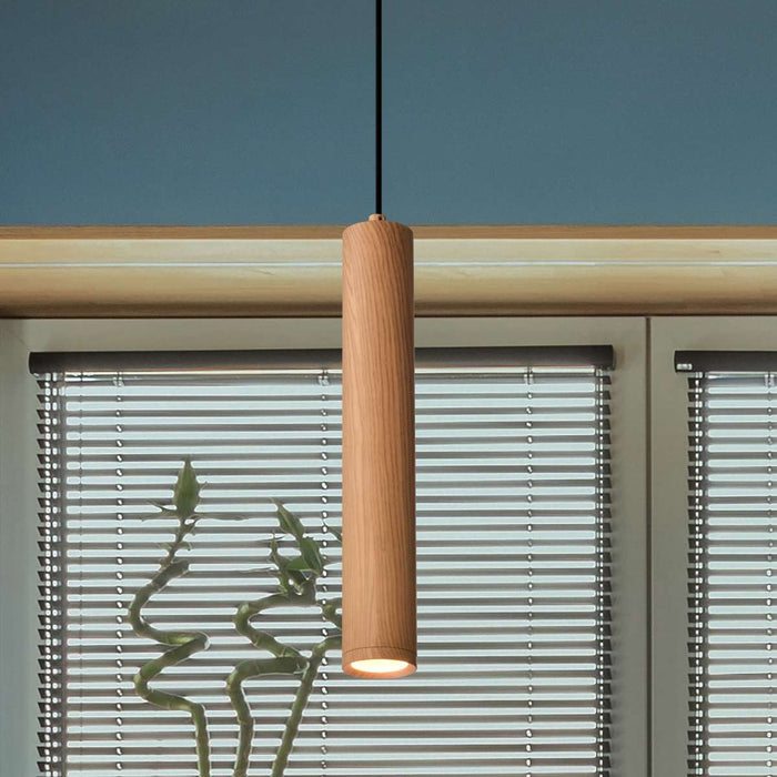 Pendant Nuvo 62-820 Century - 12 Watt, 16" LED Pendant - Ash Wood Finish Nuvo