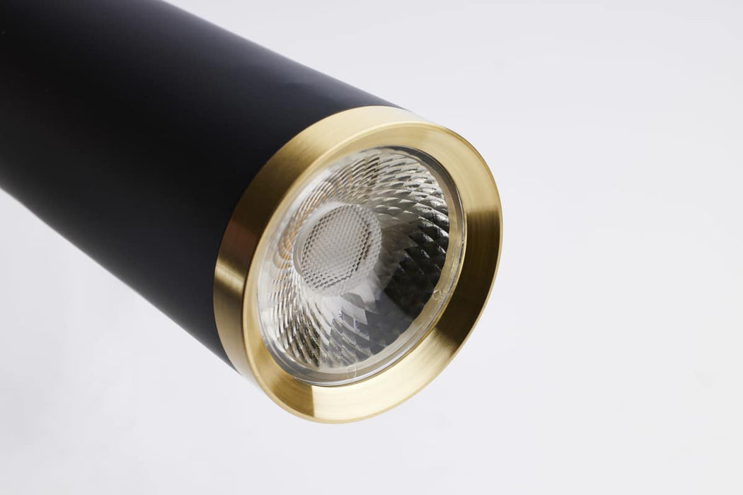 Pendant Nuvo 62-828 Melrose - 12 Watt - 16" - LED Pendant - Matte Black and Brushed Brass Finish Nuvo