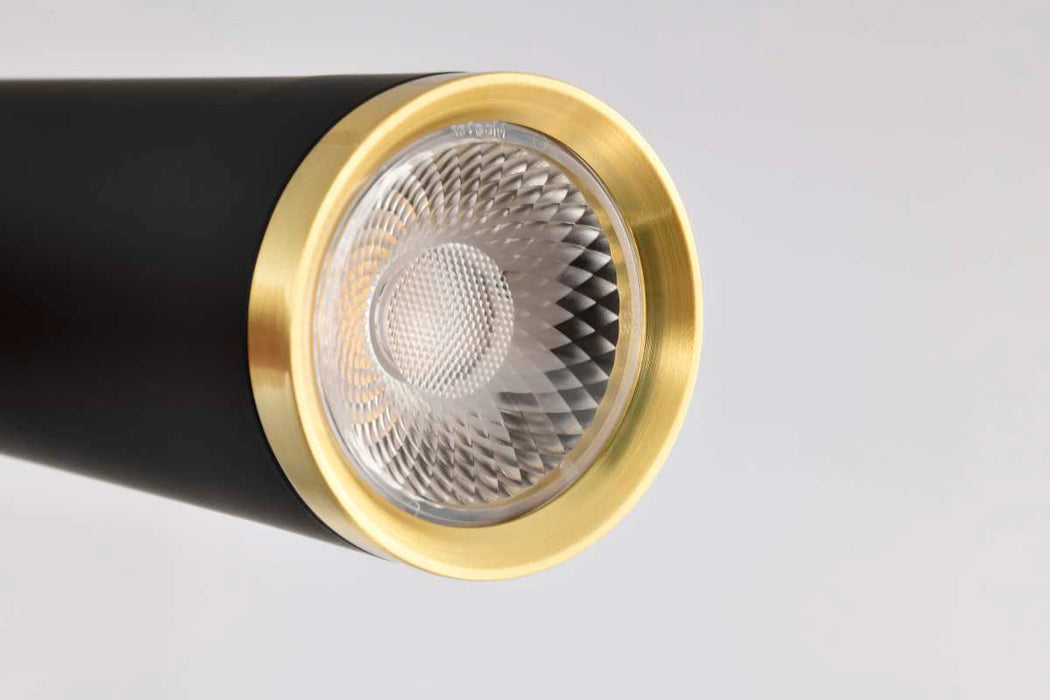 Pendant Nuvo 62-828 Melrose - 12 Watt - 16" - LED Pendant - Matte Black and Brushed Brass Finish Nuvo