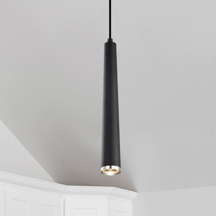 Pendant Nuvo 62-829 Melrose - 12 Watt - 16" - LED Pendant - Matte Black and Brushed Nickel Finish Nuvo