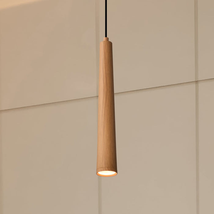 Pendant Nuvo 62-830 Melrose - 12 Watt, 16" LED Pendant - Ash Wood Finish Nuvo