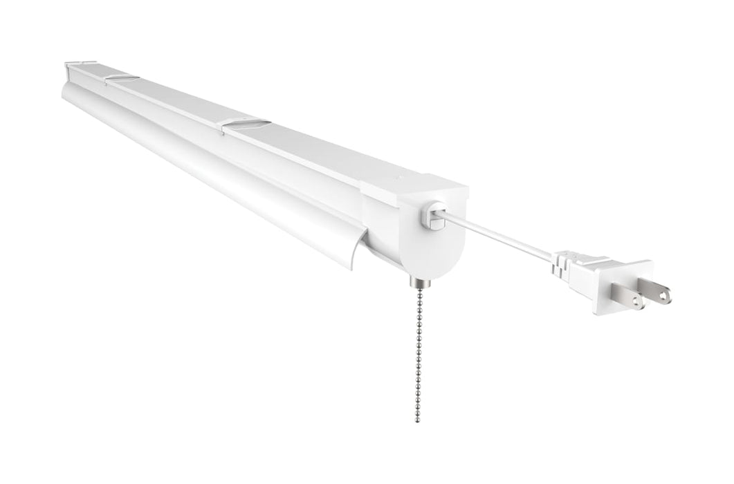 Shop Light Nuvo 62-927 34 Watt - 3 Foot - LED Shop Light with Pull Chain - White Finish - 4000K Nuvo