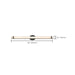 Vanity Nuvo 62-936 Slice 36 in. - LED Wall Sconce - Aged Bronze Finish White Acrylic Lens Nuvo
