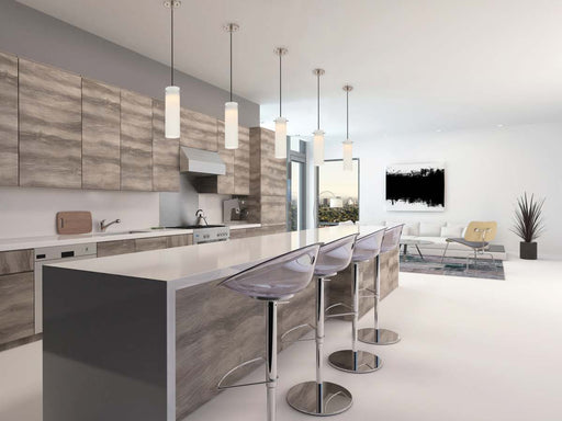 Mini Pendant Nuvo 62-953 Pulse - LED Mini Pendant with White Opal Glass - Brushed Nickel Finish Nuvo