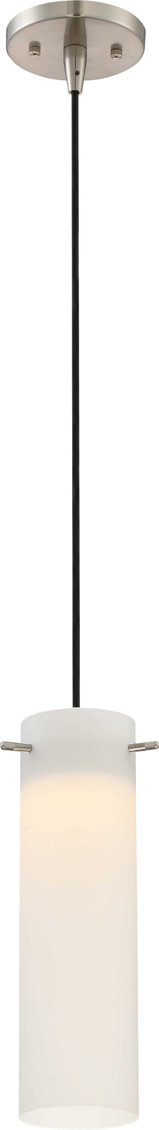 Mini Pendant Nuvo 62-953 Pulse - LED Mini Pendant with White Opal Glass - Brushed Nickel Finish Nuvo