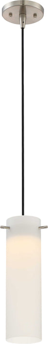 Mini Pendant Nuvo 62-953 Pulse - LED Mini Pendant with White Opal Glass - Brushed Nickel Finish Nuvo