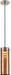 Mini Pendant Nuvo 62-955 Pulse - LED Mini Pendant with Copper Glass - Brushed Nickel Finish Nuvo