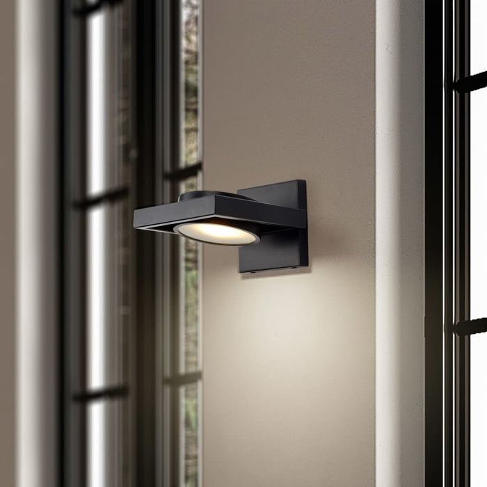 Sconce Nuvo 62-993 Hawk LED Pivoting Head Wall Sconce - Black Finish Nuvo