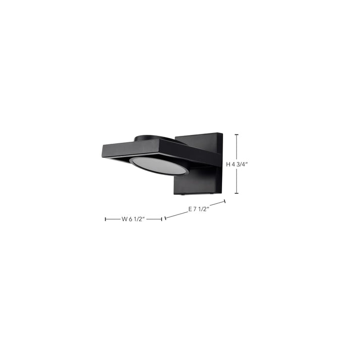 Sconce Nuvo 62-993 Hawk LED Pivoting Head Wall Sconce - Black Finish Nuvo