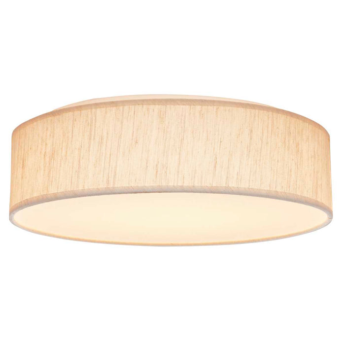 Flush Mount Nuvo 62-998 15 inch - CCT Selectable - Fabric Drum LED Decor Flush Mount Fixture - Beige Fabric Shade - Acrylic Diffuser Nuvo