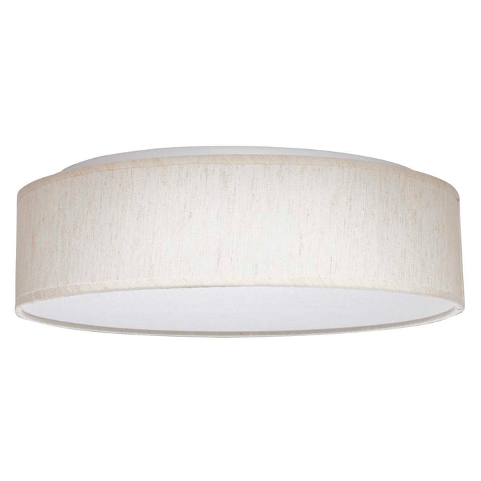 Flush Mount Nuvo 62-998 15 inch - CCT Selectable - Fabric Drum LED Decor Flush Mount Fixture - Beige Fabric Shade - Acrylic Diffuser Nuvo