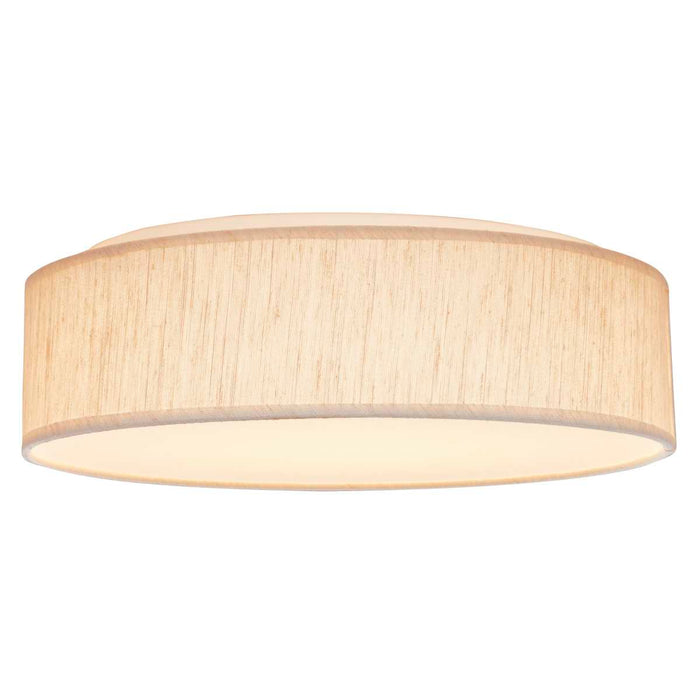 Flush Mount Nuvo 62-998 15 inch - CCT Selectable - Fabric Drum LED Decor Flush Mount Fixture - Beige Fabric Shade - Acrylic Diffuser Nuvo