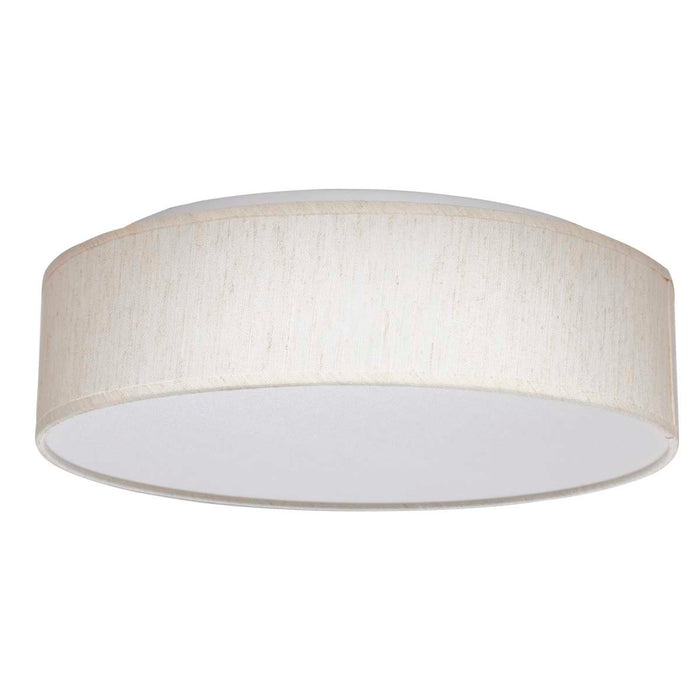 Flush Mount Nuvo 62-998 15 inch - CCT Selectable - Fabric Drum LED Decor Flush Mount Fixture - Beige Fabric Shade - Acrylic Diffuser Nuvo