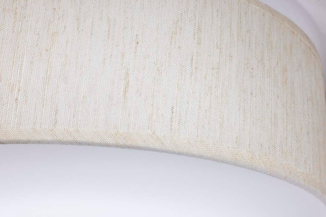 Flush Mount Nuvo 62-998 15 inch - CCT Selectable - Fabric Drum LED Decor Flush Mount Fixture - Beige Fabric Shade - Acrylic Diffuser Nuvo