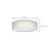 Flush Mount Nuvo 62-998 15 inch - CCT Selectable - Fabric Drum LED Decor Flush Mount Fixture - Beige Fabric Shade - Acrylic Diffuser Nuvo