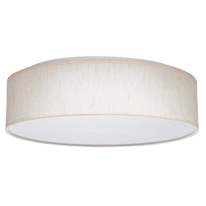 Flush Mount Nuvo 62-998 15 inch - CCT Selectable - Fabric Drum LED Decor Flush Mount Fixture - Beige Fabric Shade - Acrylic Diffuser Nuvo