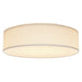 Flush Mount Nuvo 62-999 15 inch - CCT Selectable - Fabric Drum LED Decor Flush Mount Fixture - White Fabric Shade - Acrylic Diffuser Nuvo