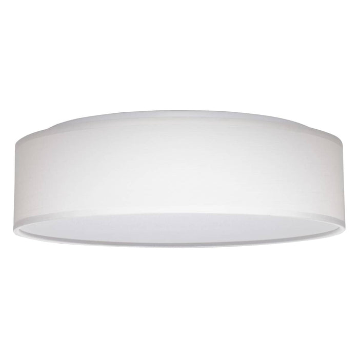 Flush Mount Nuvo 62-999 15 inch - CCT Selectable - Fabric Drum LED Decor Flush Mount Fixture - White Fabric Shade - Acrylic Diffuser Nuvo