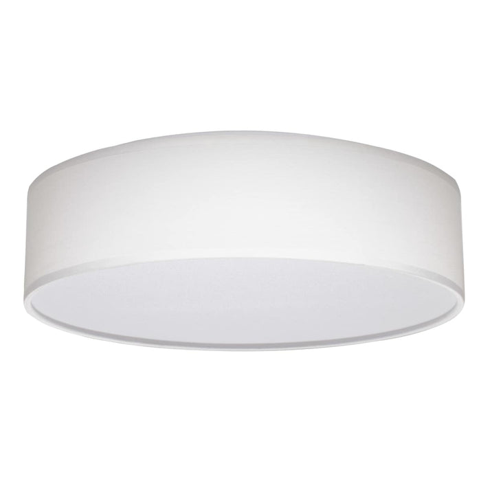 Flush Mount Nuvo 62-999 15 inch - CCT Selectable - Fabric Drum LED Decor Flush Mount Fixture - White Fabric Shade - Acrylic Diffuser Nuvo