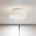 Flush Mount Nuvo 62-999 15 inch - CCT Selectable - Fabric Drum LED Decor Flush Mount Fixture - White Fabric Shade - Acrylic Diffuser Nuvo