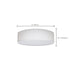 Flush Mount Nuvo 62-999 15 inch - CCT Selectable - Fabric Drum LED Decor Flush Mount Fixture - White Fabric Shade - Acrylic Diffuser Nuvo