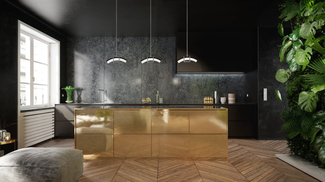 Pendant Z-Lite 620-12L-CH-LED Chrome Arc 1 Light Pendant Z-Lite