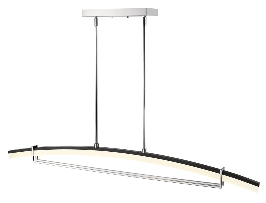 Linear Chandelier Z-Lite 620-56-CH-LED Chrome Arc 1 Light Linear Chandelier Z-Lite