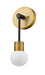 Wall Sconce Z-Lite 621-1S-MB-FB Matte Black + Foundry Brass Neutra 1 Light Wall Sconce Z-Lite