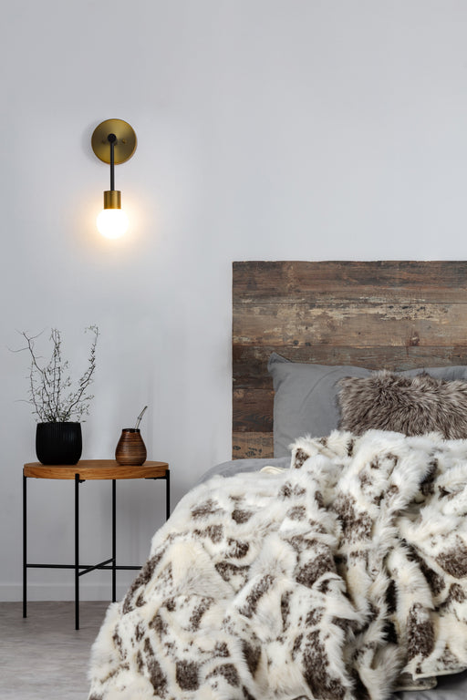 Wall Sconce Z-Lite 621-1S-MB-FB Matte Black + Foundry Brass Neutra 1 Light Wall Sconce Z-Lite
