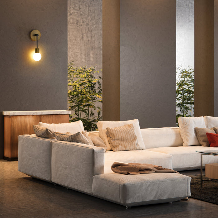 Wall Sconce Z-Lite 621-1S-MB-FB Matte Black + Foundry Brass Neutra 1 Light Wall Sconce Z-Lite