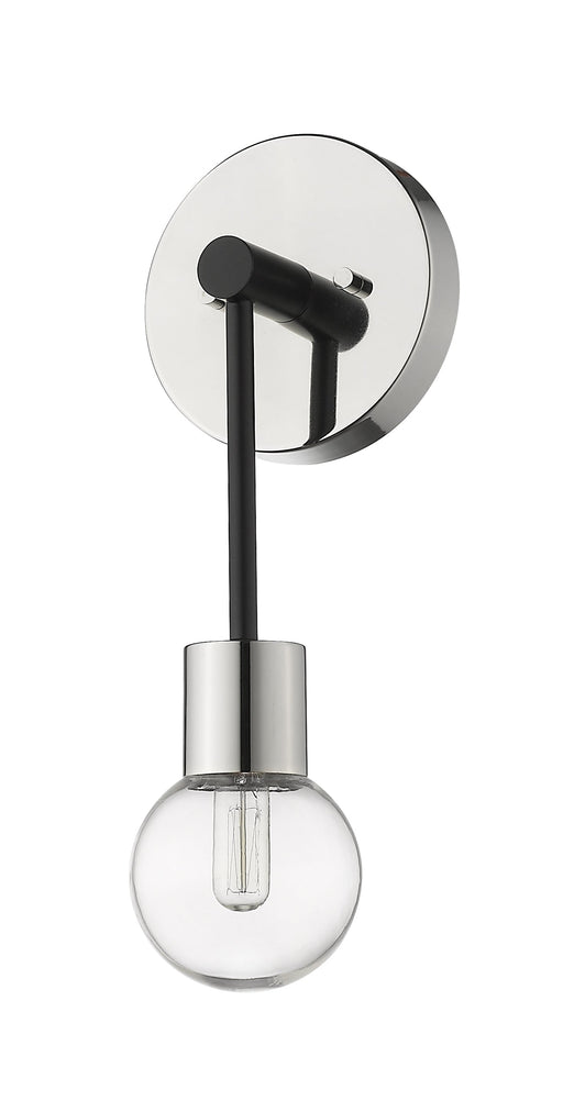 Wall Sconce Z-Lite 621-1S-MB-PN Matte Black + Polished Nickel Neutra 1 Light Wall Sconce Z-Lite
