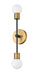 Wall Sconce Z-Lite 621-2S-MB-FB Matte Black + Foundry Brass Neutra 2 Light Wall Sconce Z-Lite