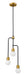 Chandelier Z-Lite 621-3MB-FB Matte Black + Foundry Brass Neutra 3 Light Chandelier Z-Lite