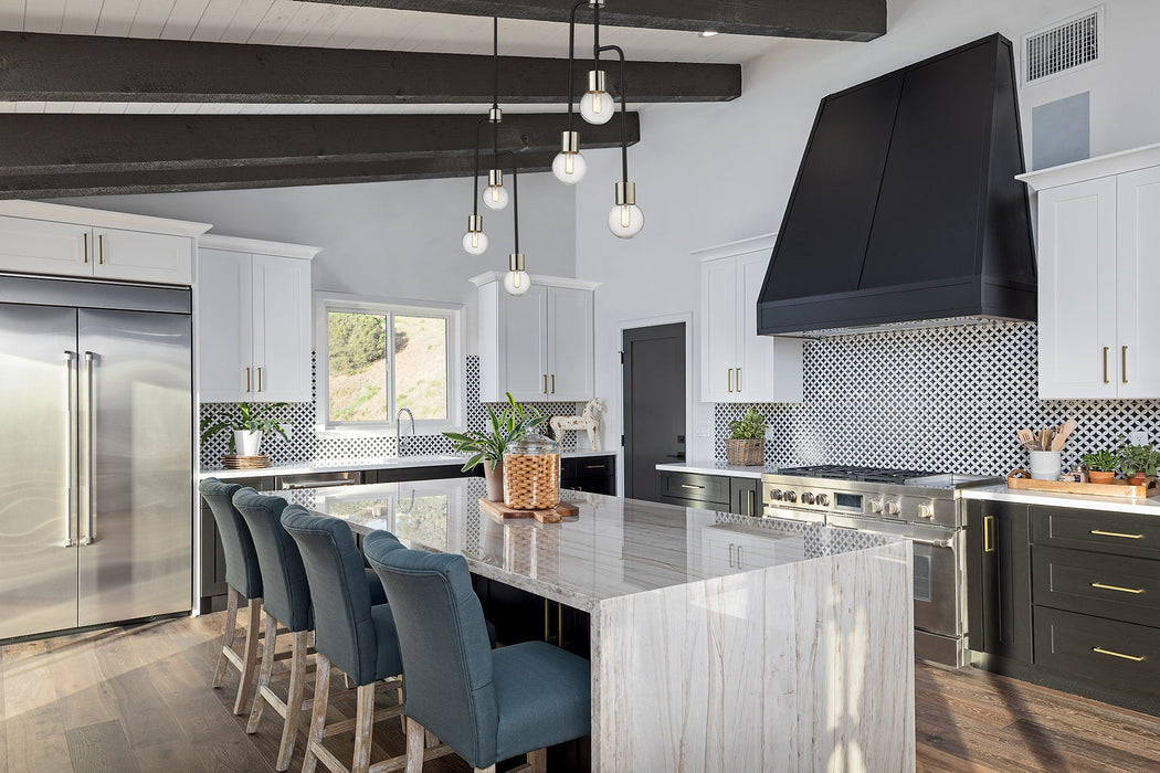 Chandelier Z-Lite 621-3MB-PN Matte Black + Polished Nickel Neutra 3 Light Chandelier Z-Lite