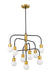 Chandelier Z-Lite 621-9MB-FB Matte Black + Foundry Brass Neutra 9 Light Chandelier Z-Lite