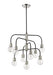 Chandelier Z-Lite 621-9MB-PN Matte Black + Polished Nickel Neutra 9 Light Chandelier Z-Lite