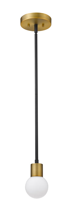 Pendant Z-Lite 621MP-MB-FB Matte Black + Foundry Brass Neutra 1 Light Pendant Z-Lite