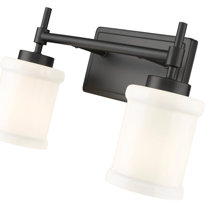 Vanity Z-Lite 622-2V-MB Matte Black Cadoc 2 Light Vanity Z-Lite