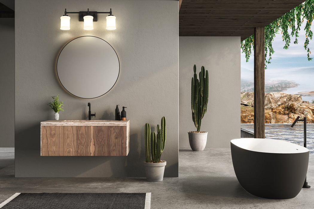 Vanity Z-Lite 622-3V-MB Matte Black Cadoc 3 Light Vanity Z-Lite